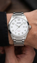 Relogio Orient Masculino Prateado Original Prova D'água 100m