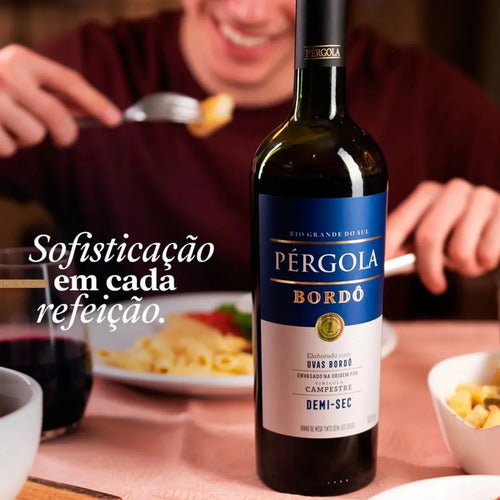 Pérgola Bordô Demi-Sec Red Wine 1L — Brazilian Table Wine