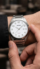 Relogio Orient Masculino Prateado Original Prova D'água 100m