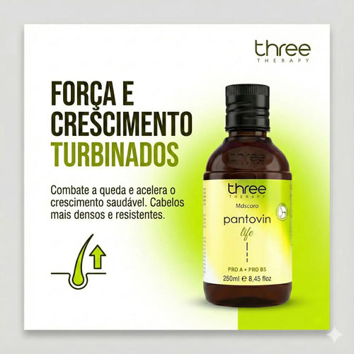 Pantovin Three Therapy Máscara 250ml Crescimento E Forca