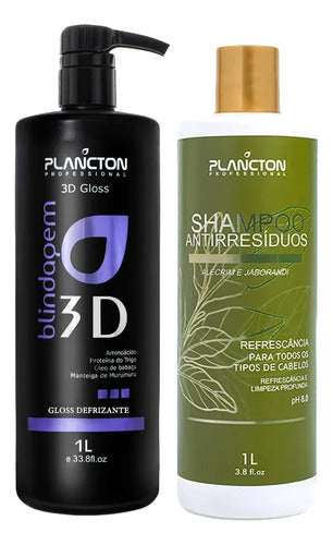 Blindagem 3d Gloss 1lt + Grátis Shampoo Antirresíduo 1lt