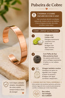 Pulseira De Cobre  Natural Com Pedra Bracelete  De Cobre