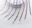 Tornozeleira Banho Prata 925 - Pedras Naturais 3mm Ajustavel