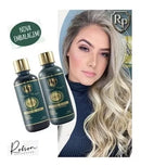 Kit Robson Peluquero Shampoo Matizador Green Home Care RP Restorer Extreme Luminous 2x300ml