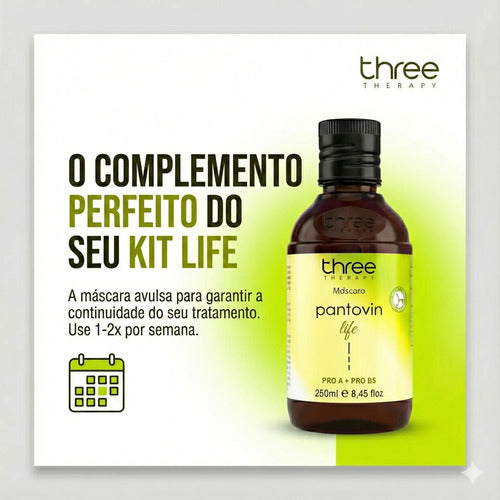 Pantovin Three Therapy Máscara 250ml Crescimento E Forca