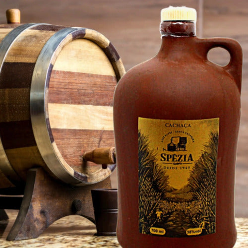 Cachaça Artesanal Spézia Luiz Alves Garrafão 700ml Porcelana