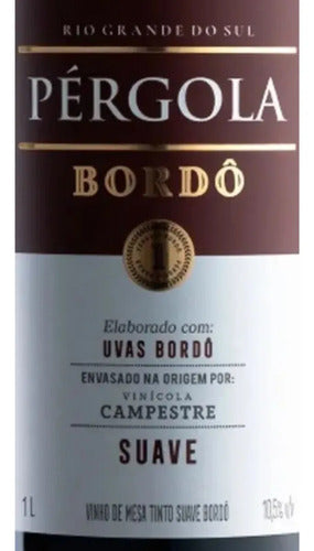Pérgola Villa Campestre Bordô Sweet Red Wine 1L — Brazil