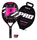 Beach Tennis Freestyle Racket 3k Carbon Original Prolife Pink