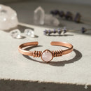 Pulseira De Cobre  Natural Com Pedra Bracelete  De Cobre