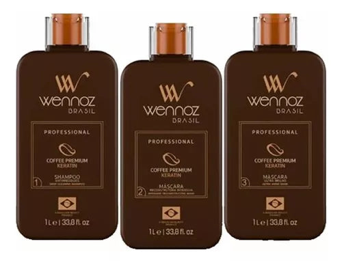 Wennoz Brasil Honma Tokyo Kit Coffee Premium Progressive Brush Kit 3x1000ml/33.8 fl.oz.