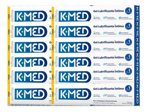 Kit C/ 12 Unidades - Gel Lubrificante Íntimo K-med 50g