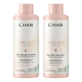 G. HAIR Organic Therapy Smoothing Treatment Kit with two 1-liter bottles, designed for hair care and smoothing treatments.