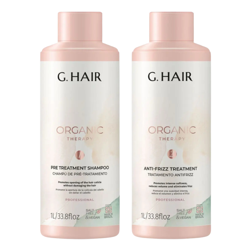 G. HAIR Organic Therapy Smoothing Treatment Kit 2×1L - 33.8 fl.oz.