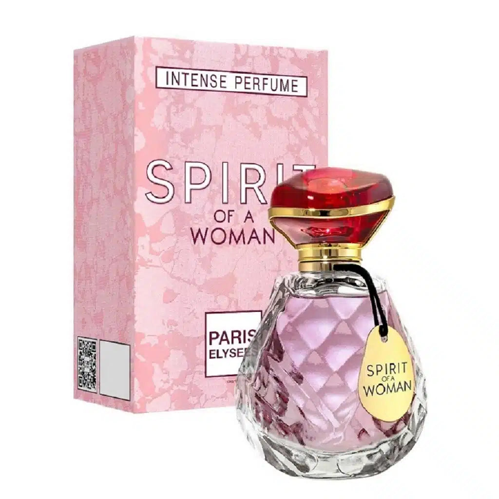 Spirit of a Woman Paris Elysees feminine EDT bottle, 100 ml, with elegant packaging and floral fragrance design.