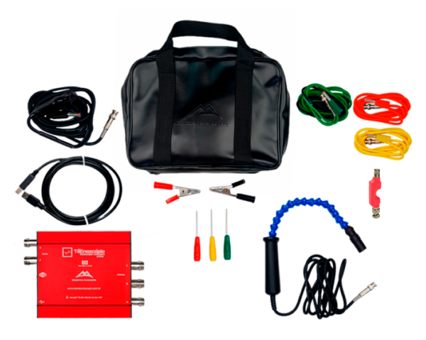 New Tecnoscópio Automotive Diagnostic Oscilloscope | 3-Channel USB System with Signal Generator | Relative Compression Test | Cloud Waveforms | Guided Tests | Complete Kit