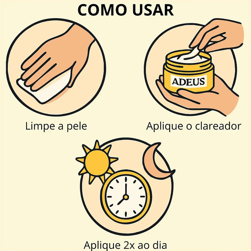 Adeus Banana Cream for Lightening Dark Spots on the Body and Face 100g / 3.52 oz.