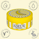 Adeus Banana Cream jar for lightening dark spots on face and body, 100g, with natural banana extract and creamy texture.