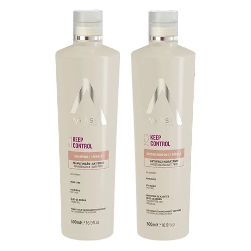 Agilise Cosmetics Keep Control K1 Pearl Hair Reconstructor 2x500ml - BuyBrazil