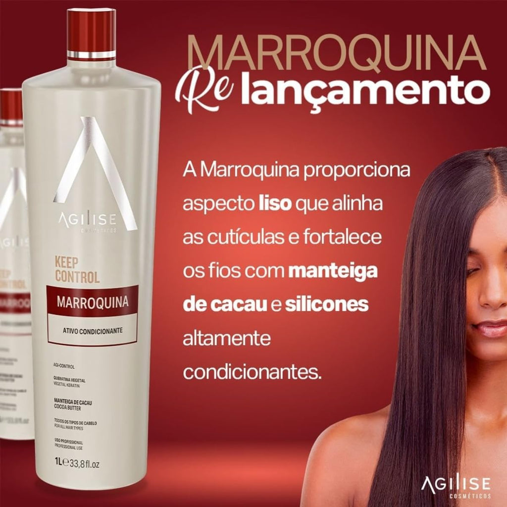 Agilise Keep Control Marroquina Agi Control Vegetal Keratin Hair Straightening1000ml/33.8 fl.oz. - BuyBrazil