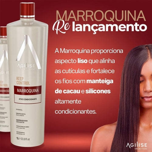 Agilise Keep Control Marroquina Agi Control Vegetal Keratin Hair Straightening1000ml/33.8 fl.oz. - BuyBrazil