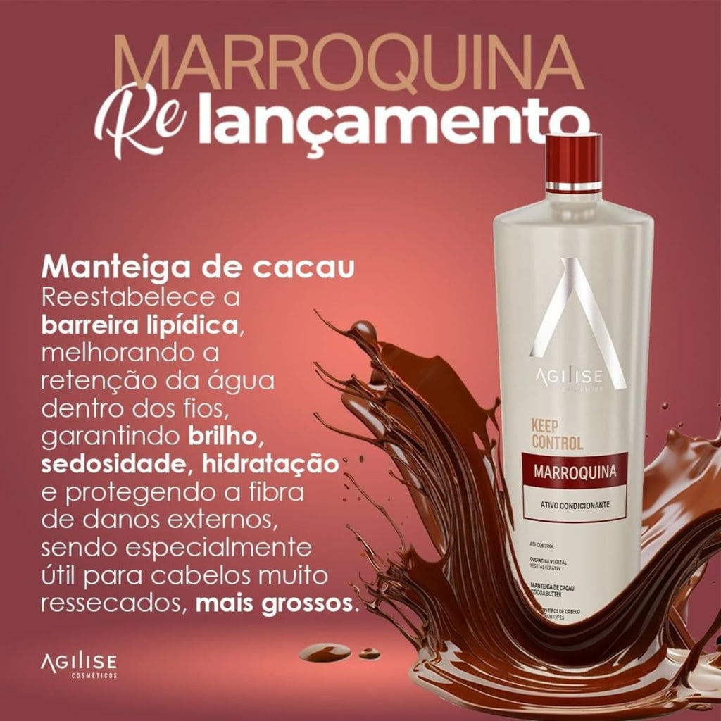 Agilise Keep Control Marroquina Agi Control Vegetal Keratin Hair Straightening1000ml/33.8 fl.oz. - BuyBrazil