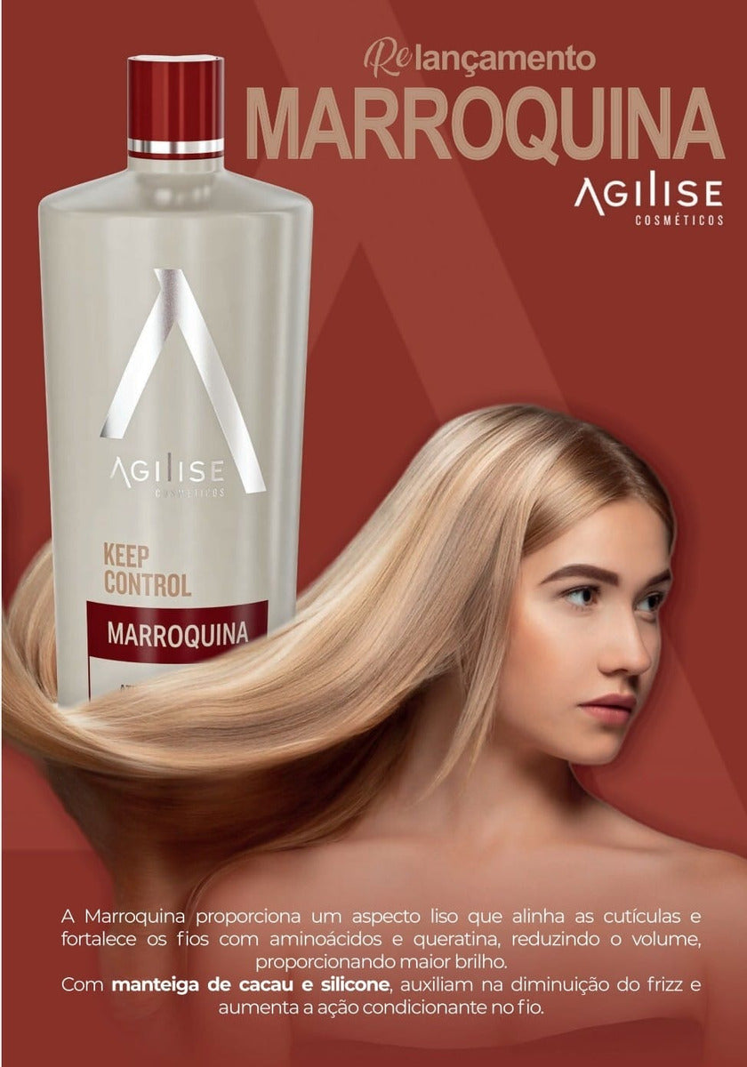 Agilise Keep Control Marroquina Agi Control Vegetal Keratin Hair Straightening1000ml/33.8 fl.oz. - BuyBrazil
