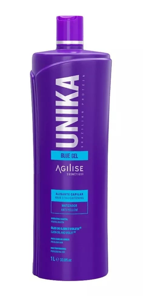 Agilise Unika Blue Gel Brazilian Protein 1000ml/ 33.8 fl.oz. - BuyBrazil