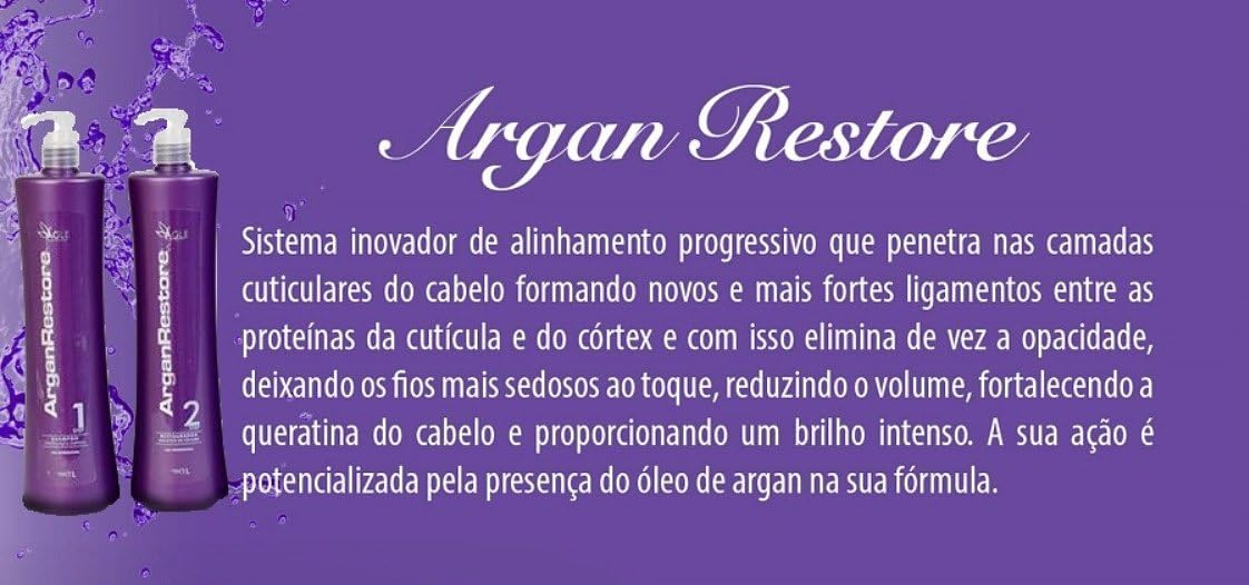 Agle Argan Restore Brazilian Keratin Progressive Brush 2L | Formaldehyde-Free Hair Straightening System | Professional Smoothing & Repair Treatment - BuyBrazil