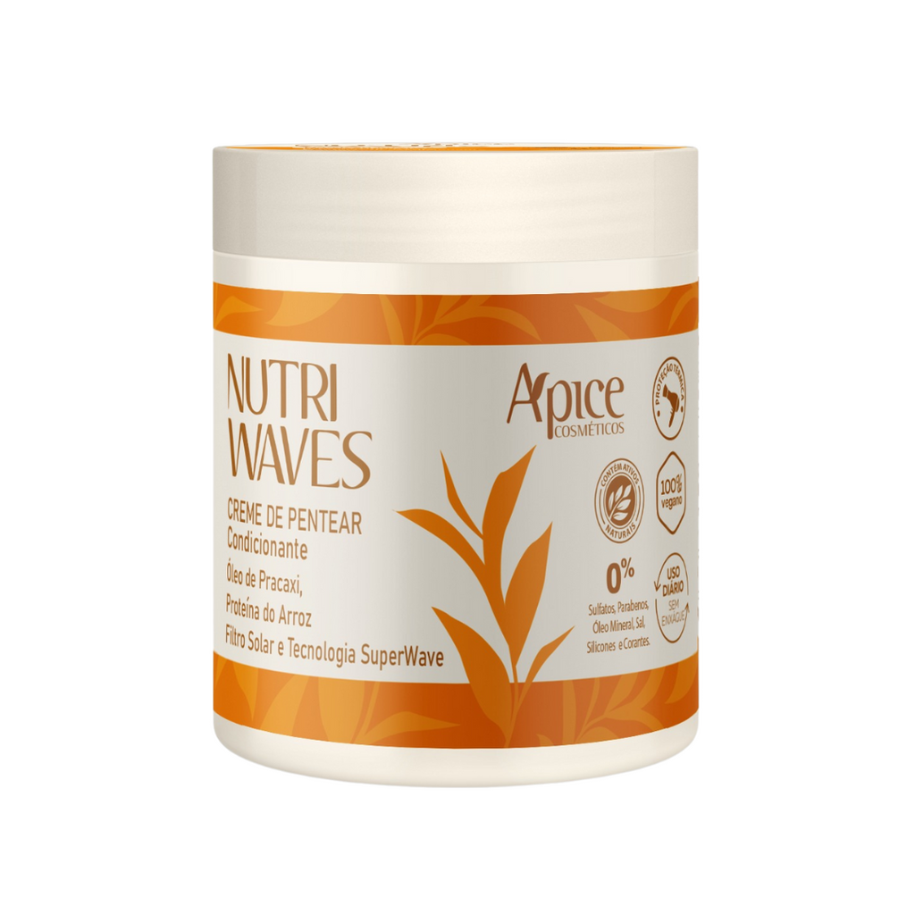 Apice Nutri Waves Leave-in Cream 500g No Poo / Low Poo - Conditioning Action - BuyBrazil