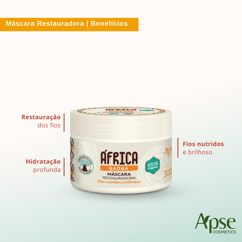 Apice Africa Baobab Restorative Mask 300g - Conditioning Treatment - BuyBrazil