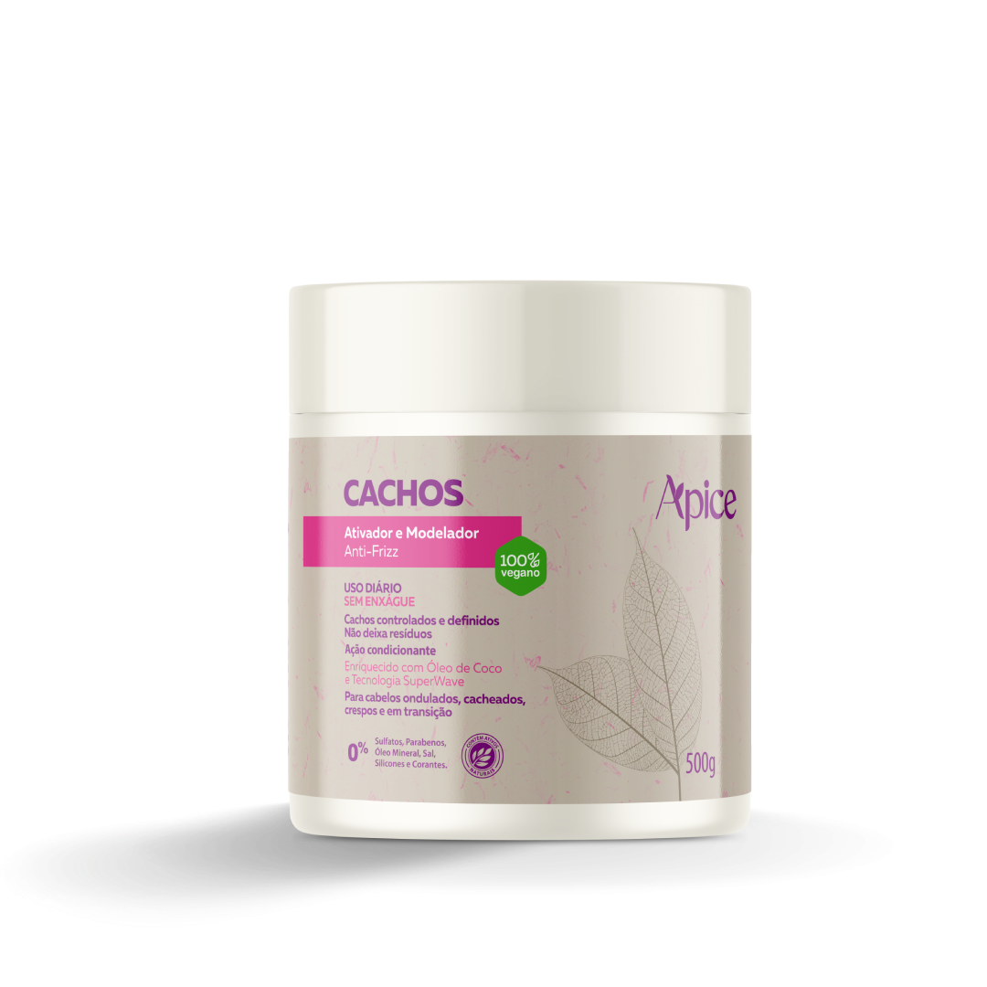 Apice Cachos Complete Jumbo Kit Shampoo, Conditioner, Gelatin, Activating Mask and Styling Activator - 5-Step Treatment for Defined and Hydrated Curls - BuyBrazil