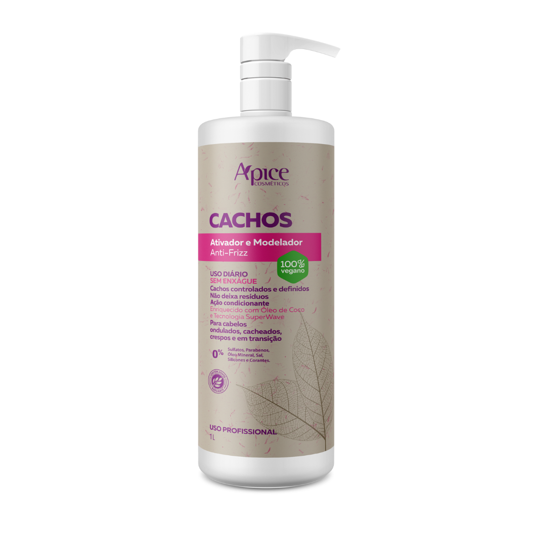 Apice Cachos Complete Jumbo Kit Shampoo, Conditioner, Gelatin, Activating Mask and Styling Activator - 5-Step Treatment for Defined and Hydrated Curls - BuyBrazil