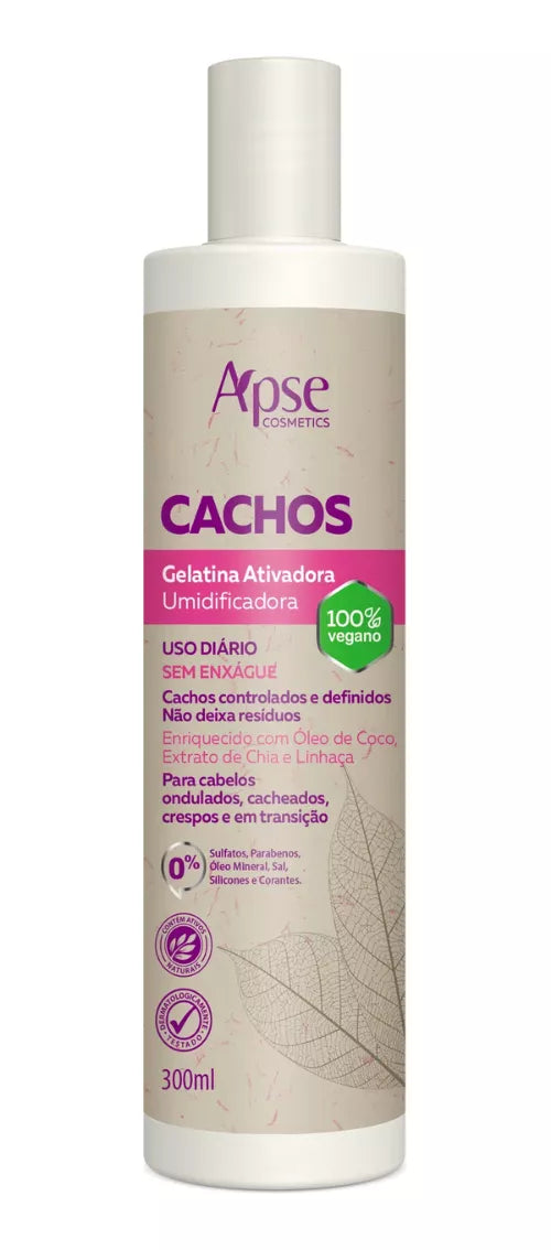 Apice Cachos Kit Shampoo, Conditioner, Gelatin, Mask and Activator 5 Steps - BuyBrazil