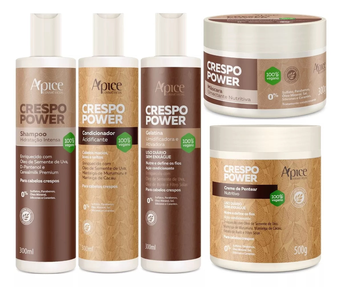 Apice Crespo Power Kit Complete Care for Curly Hair - BuyBrazil