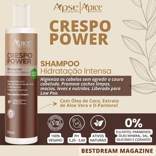 Apice Crespo Power Kit Complete Care for Curly Hair - BuyBrazil