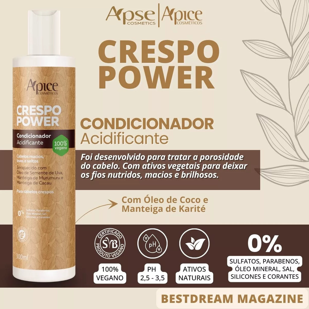 Apice Crespo Power Kit Complete Care for Curly Hair - BuyBrazil