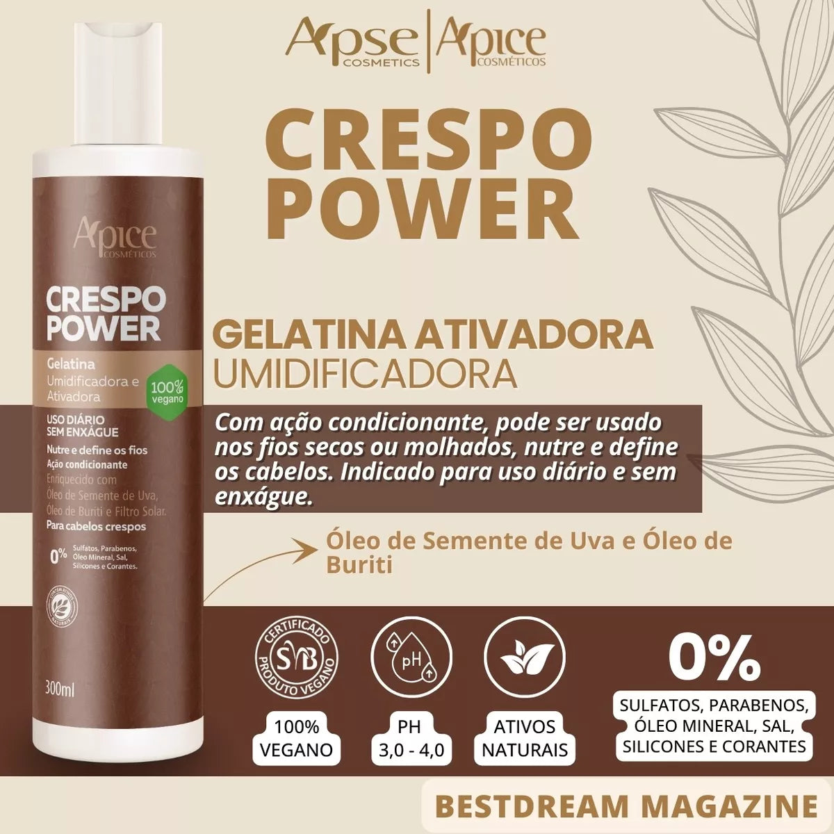 Apice Crespo Power Kit Complete Care for Curly Hair - BuyBrazil