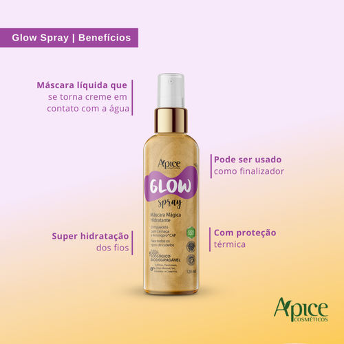 Apice Glow Spray - Magic Moisturizing Mask 120ml - Conditioning Treatment - BuyBrazil