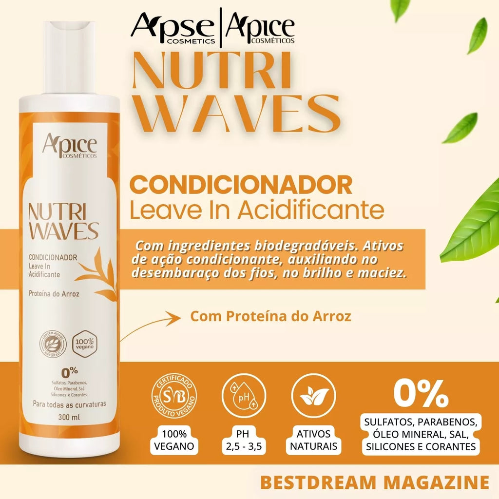 Apice Nutri Waves Kit Cosmeticos Complete Care for Healthy, Defined Hair - BuyBrazil