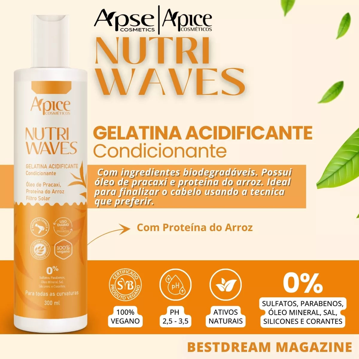 Apice Nutri Waves Kit Cosmeticos Complete Care for Healthy, Defined Hair - BuyBrazil