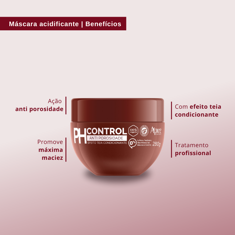 Apice PH CONTROL Anti-Porosity Treatment 280 gr - Acidifying Mask Conditioning Treatment - BuyBrazil