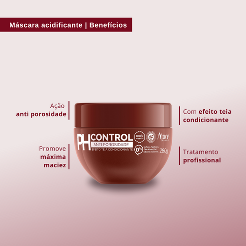 Apice PH CONTROL Anti-Porosity Treatment 280 gr - Acidifying Mask Conditioning Treatment - BuyBrazil