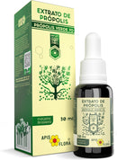 Apis Flora Green Propolis Extract 70 in a 30ml bottle, natural propolis extract with green hue, for health and wellness purposes.
