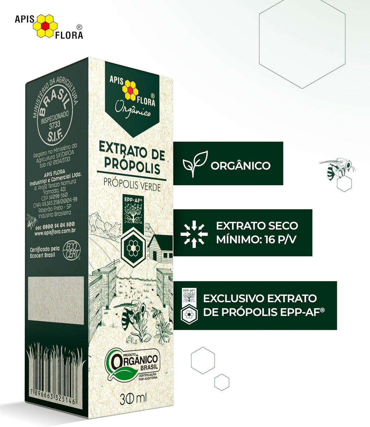 Apis Flora Organic Green Propolis Extract 30ml/1.01 fl.oz. - BuyBrazil