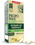 Apis Flora Propomax Green Propolis Extract capsules, dietary supplement in green propolis extract, 30-count bottle.