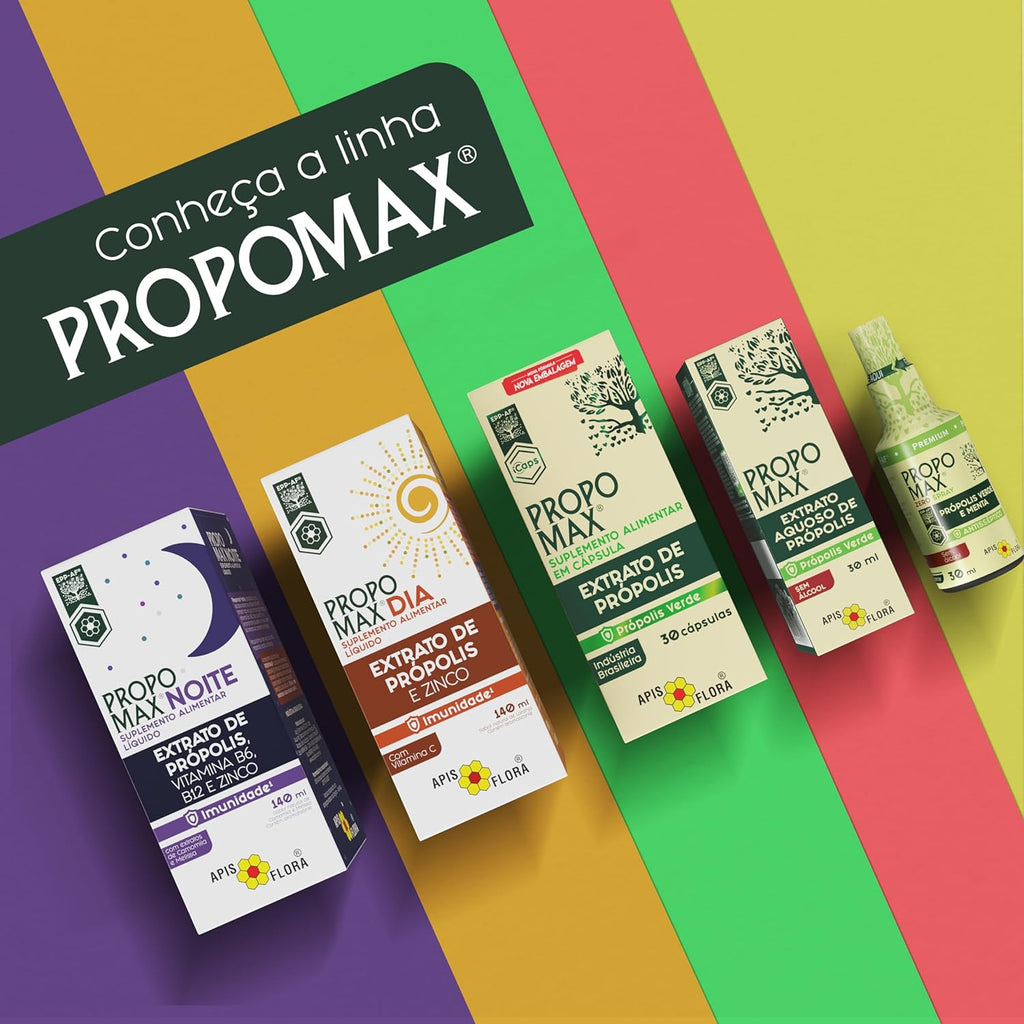 Apis Flora Propomax Green Propolis Extract capsules in a bottle, natural supplement for immune support, 30 softgel caps.