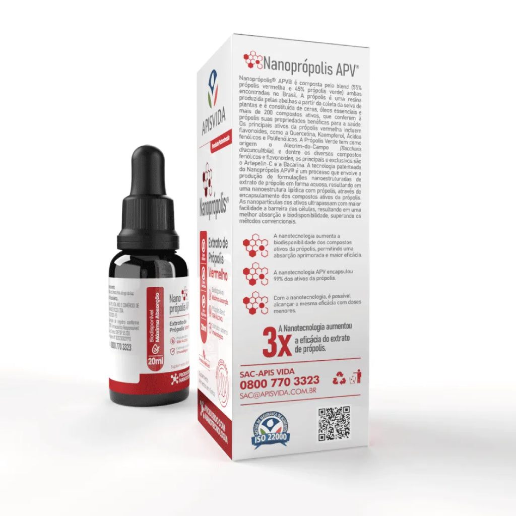 Apisvida Nanopropolis Red Propolis Extract 20ml/0.67 fl.oz - BuyBrazil