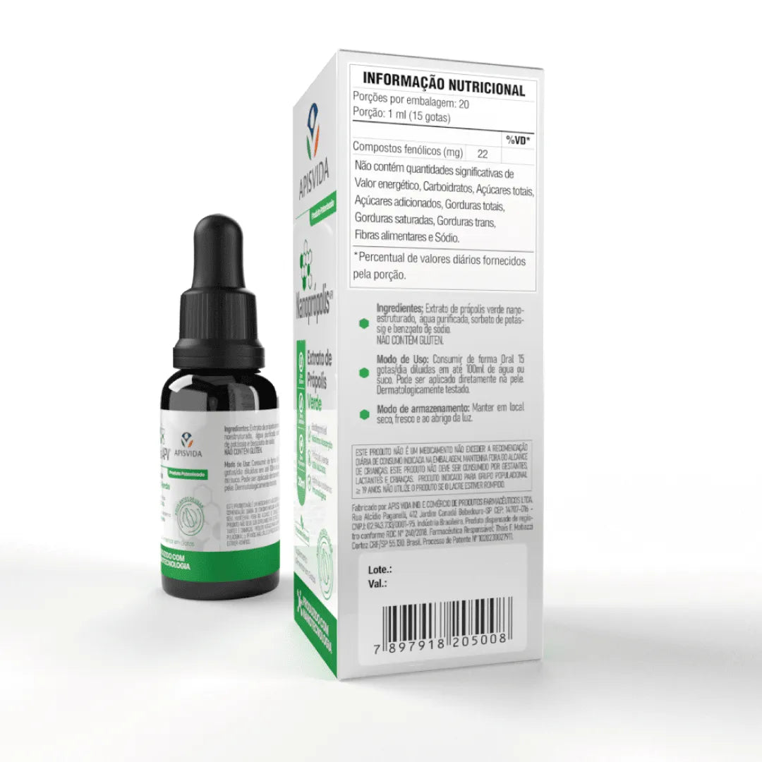 Nanopropolis Green Propolis Extract 20ml/0.67 fl.oz. - BuyBrazil