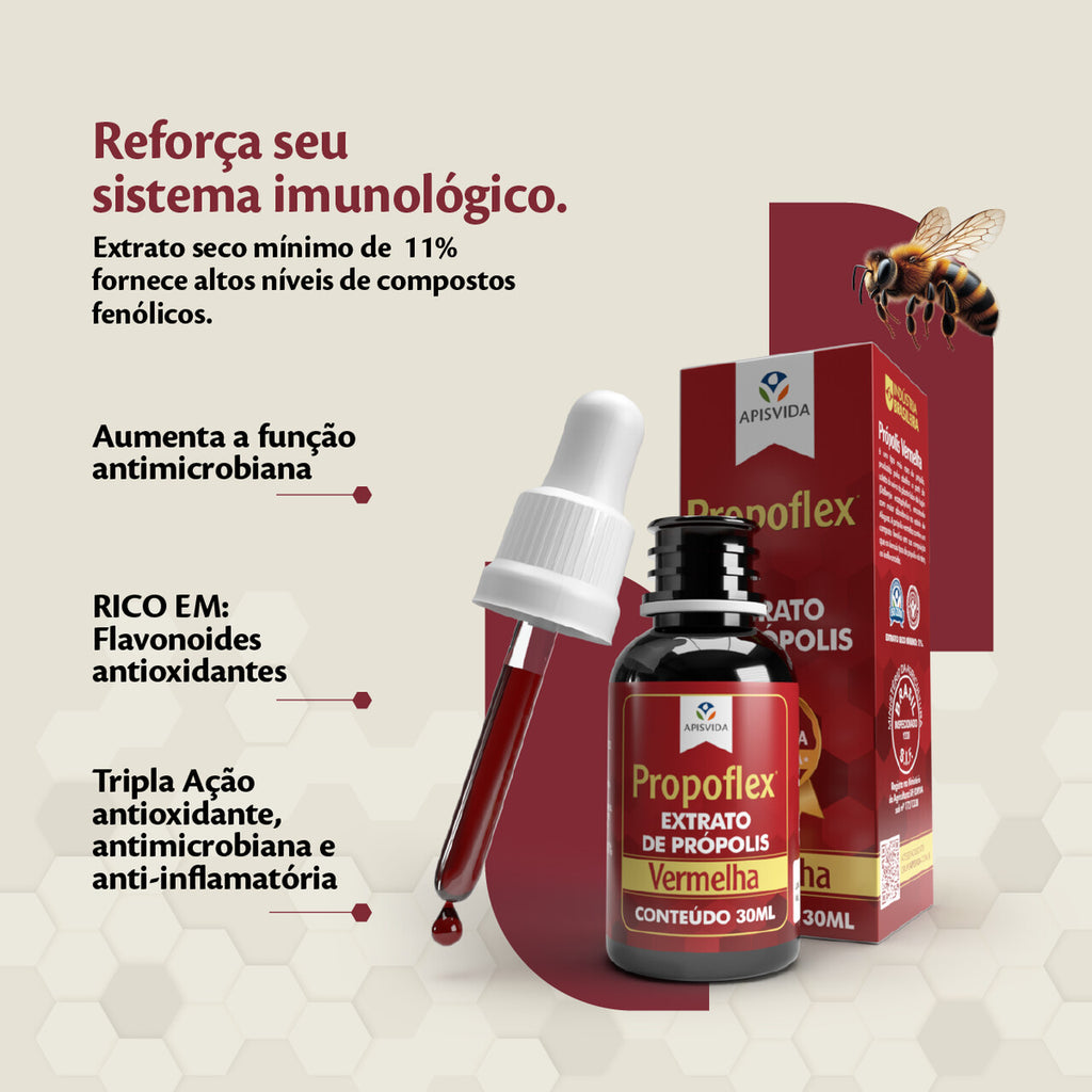 Propoflex Red Propolis Extract 11% 30ml/1.01 fl.oz. - BuyBrazil
