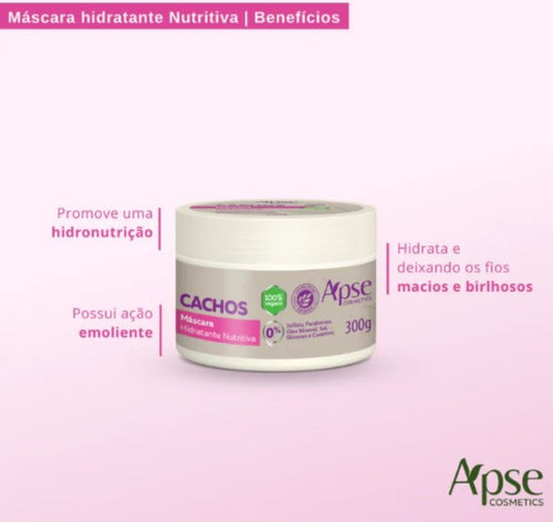 Apice Cachos Vegan Moisturizing Nourishing Curl Mask 300g Apse - BuyBrazil